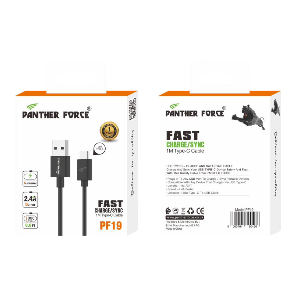 USB To Type-C 1 Meter Fast Charging Cable for Apple Iphone 15 - PF19 USB To Type-C 1 Meter Fast Charging Cable for Apple Iphone 15 - PF19